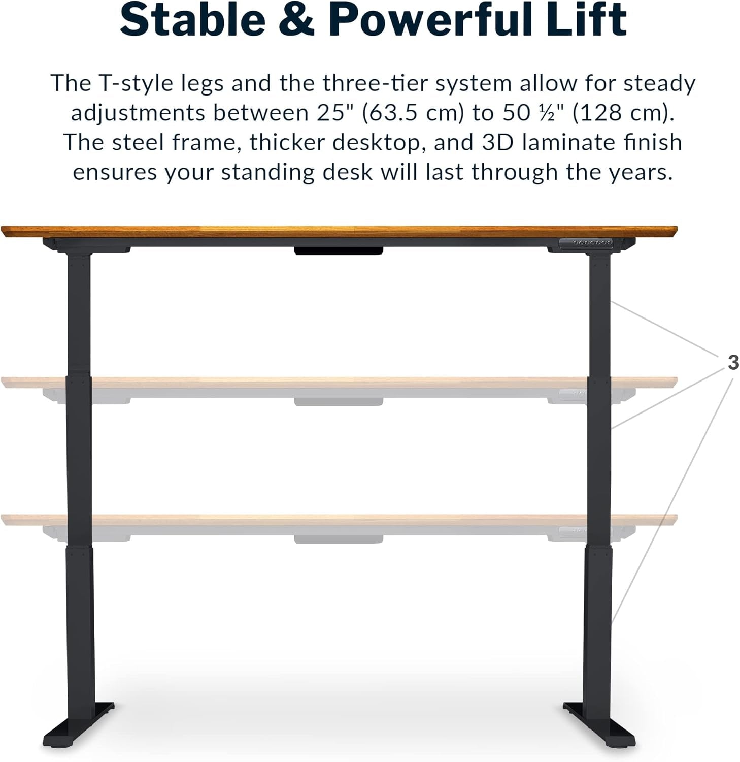 Electric Standing Desk - desk Height Adjustable Sit/Stand Desk - Dual Motor with Memory Presets, Stable T-Style Legs - Gaming or Home Office Workstation - 72”X30”, Butcher Block